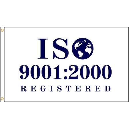 Iso 9001-2000 Flag, Nylon MPN:ISO-9001:2000