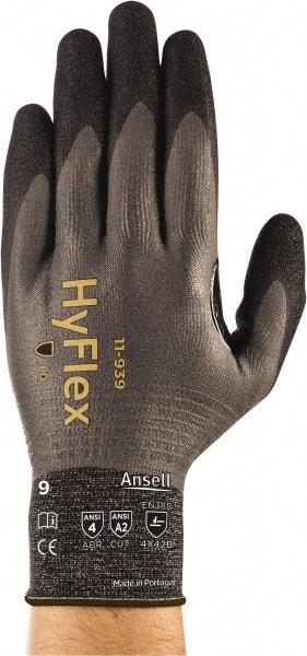 Cut-Resistant Gloves: Size Medium, ANSI Cut A2, Foam Nitrile, Series 11-939 MPN:11-939-8