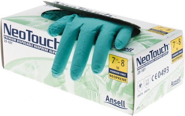 Series Microflex Neotouch Disposable Gloves: Size Medium, 5.1 mil, Synthetic Polymer-Coated Neoprene, Cleanroom Grade, Unpowdered MPN:25-101M