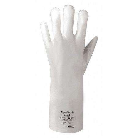 Chemical Resistant Gloves, Laminated Film, 15 in L, 2.5 mil, White, 6, 1 PR MPN:02-100