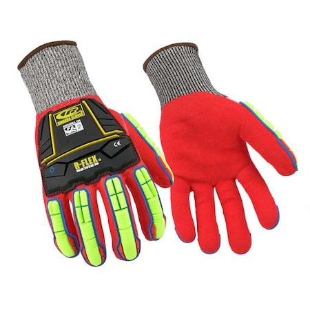Coated Gloves, Cut Level A6, Double Dipped, Nitrile, Sandy, S 1 PR MPN:068-08