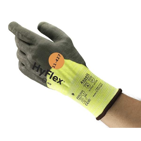 Cut Resistant Coated Gloves, Cut Level A2, Water-Based Polyurethane, Nitrile, Smooth, L 1 PR MPN:11-427