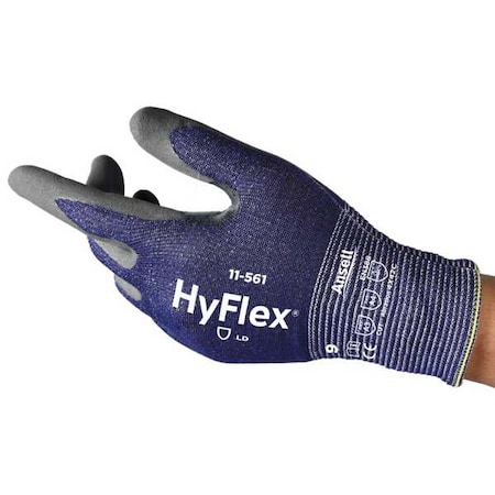 Hyflex Cut-Resistant, Dipped, Nitrile, A3 Cut Level, Intercept Knit, Blue/Gray, XL (Size 10), 1 Pair MPN:11-561