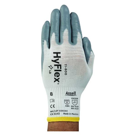 Coated Gloves, Foam Nitrile, Sandy, Palm, 3 Abrasion Level, White, XS (6) 1 PR MPN:11-800
