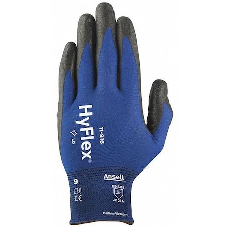 Coated Gloves, Foam Nitrile, Foam, Palm, 4 Abrasion Level, Blue, 2XL (11) 1 PR MPN:11-816