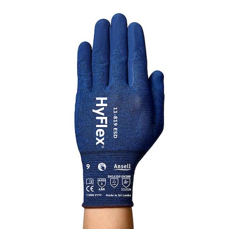 HyFlex 11-819 Light Duty Multi-Purpose Gloves, Cut Level A1, Dipped, Not Applicable, Sandy, 2XL MPN:11-819