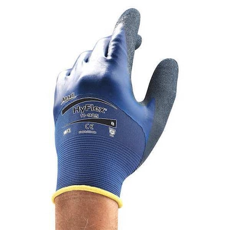 Coated Gloves, Nitrile, Rough, 3/4 dip, 3 Abrasion Level, Blue, L (9) 1 PR MPN:11-925