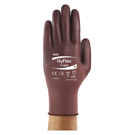 Coated Gloves, Nitrile, Sandy, 3/4 dip, 4 Abrasion Level, Purple, L (9) 1 PR MPN:11-926