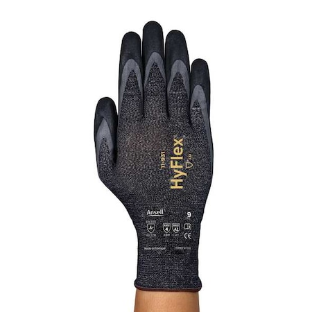 Cut-Resistant Coated Gloves, Cut Level A2, Double Dipped, Foam Nitrile, Sandy, 9 1 PR MPN:11-931