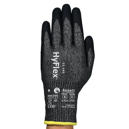 Cut-Resistant Gloves, Cut Level A7, Nitrile, Ansell Grip Technology, L 1 PR MPN:11543