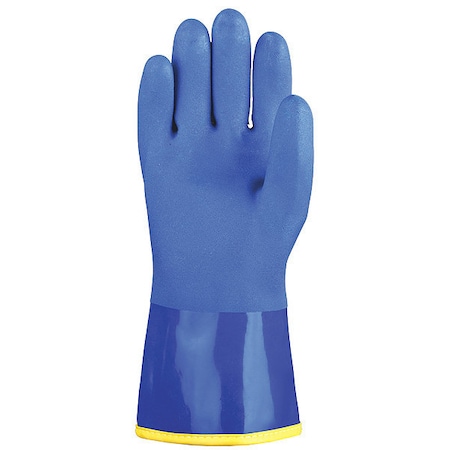 Solvex 23-202 Chemical Resistant Gloves, PVC, 12 in L, 79 mil, Blue, 10, 1 PR MPN:23-202