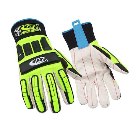 Impact Resistant Gloves, Green, M, PR MPN:261