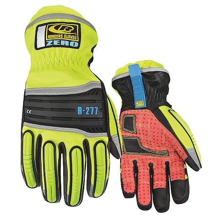 Hi-Vis Cold Protection Gloves, Tefloc Palm, Thinsulate Lining, High-Visibility Yellow/Red, S ( 8 ) MPN:277-08