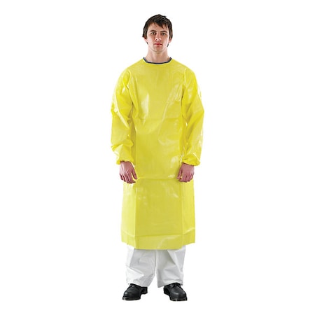 Apron with Sleeves, Yellow, 83 in, 5XL MPN:30T214