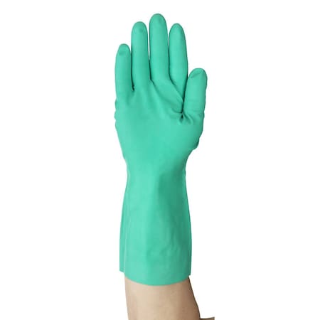 AlphaTec® Solvex Chemical Resistant Gloves, Nitrile, 13 in L, 11 mil, Green, 8, 1 PR MPN:37-145