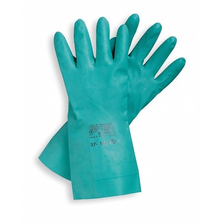 AlphaTec® Solvex Chemical Resistant Gloves, Nitrile, 13 in L, 18.11 mil, Green, 6, 1 PR MPN:37-175