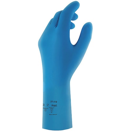 AlphaTec® 37-310 Chemical Resistant Gloves, Nitrile, 12 in L, 8 mil, Blue, 11, 1 PR MPN:37-310