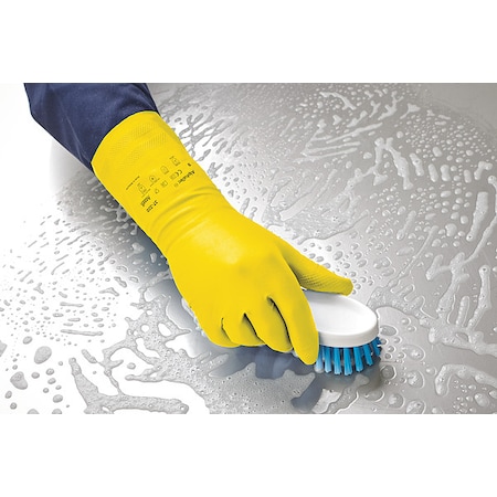 Chemical Resistant Gloves, Nitrile, Full, Gauntlet, Yellow, 10, 1 PR MPN:37-320