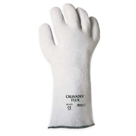 Heat Resistant Gloves, Nitrile, 400 Degrees F Max Temp., Gauntlet Cuff Gray, ( 10 ), 1 PR MPN:42-474