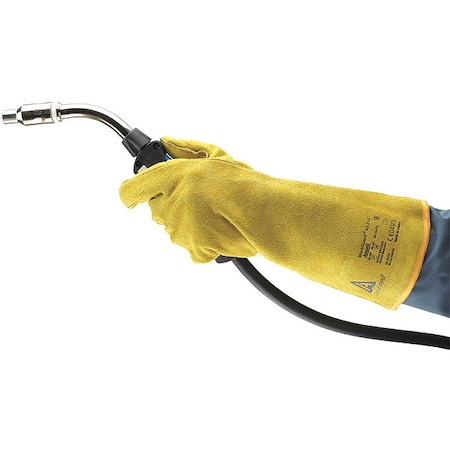 Welding Gloves, Gauntlet Cuff, Straight Thumb, A Leather Cowhide, XL, 1 PR MPN:43-216