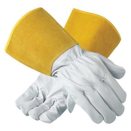 Welding Gloves, Gauntlet Cuff, Wing Thumb, Premium Goatskin, 10, 1 PR MPN:43-217