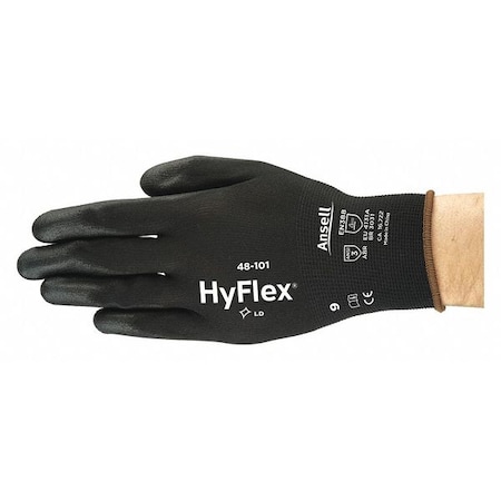 Coated Gloves, Polyurethane, Smooth, Palm, 3 Abrasion Level, Black, 2XL 1 PR MPN:48-101-VEND
