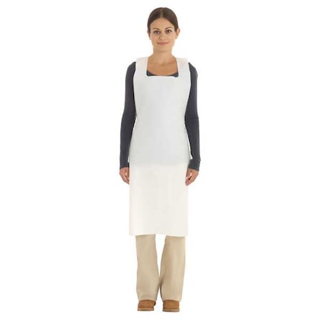 Bib Apron, Polyethylene, White, 600 PK MPN:54-290