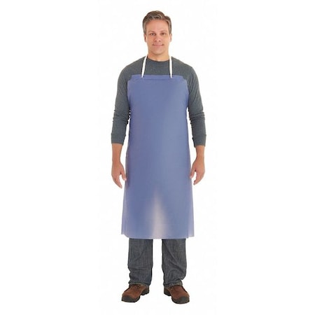 Bib Apron, Vinyl, Blue, 49 in, Universal MPN:56-009