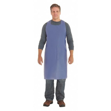 Bib Apron, Vinyl, Blue, 39 in, Universal MPN:56-015