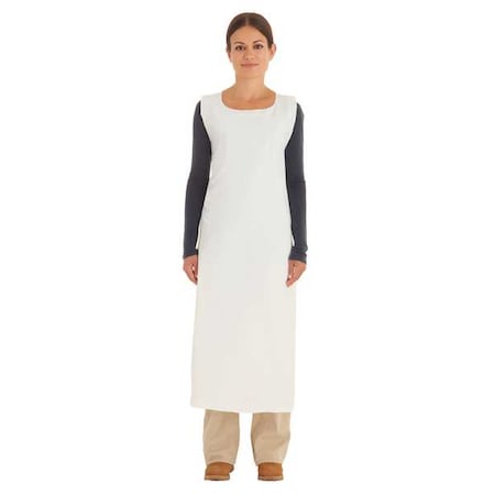 Apron, Vinyl, White, 44 in, Universal MPN:56-016