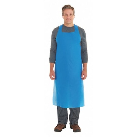 Disposable Apron, Polyethylene, Blue, 100 PK MPN:56-230