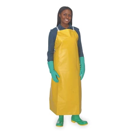 Bib Apron, Nylon/PVC, Yellow, 48 in, Universal MPN:56-300