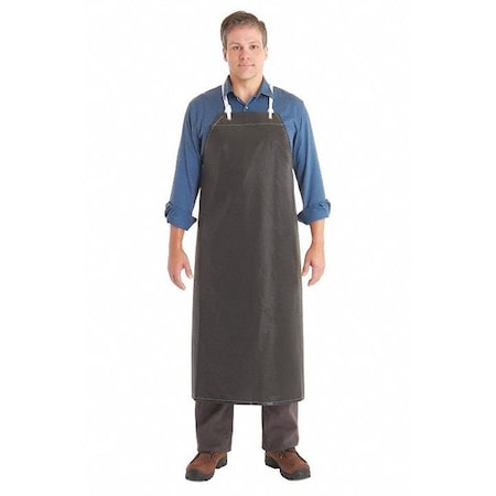 Bib Apron, Neoprene, Black, 45 in, L MPN:56-402
