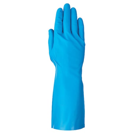 Chemical Resistant Gloves, Nitrile, Full, Gauntlet, Blue, 8, 1 PR MPN:58-010