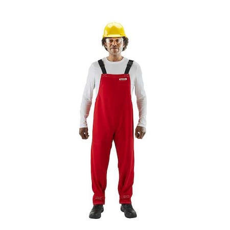 66-662 Alphatec Breathable Red Poly Bibbed Overall, Polyester, 31 in Inseam, Red MPN:66-662