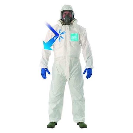 Hooded Coverall, Bound, Whites, XL, PK25 MPN:68-2000C