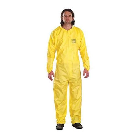 Collared Coverall, 2XL, Yellow, Chemical Laminate M2300 MPN:68-2300