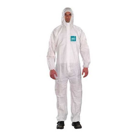Hooded Coverall, S, White, Chemical Laminate M4000 MPN:681800