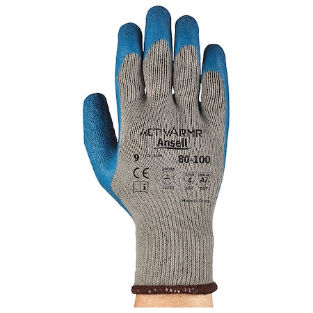 Coated Gloves, Cut Level A2, Latex, XS ( 6 ) 1 PR MPN:80-100
