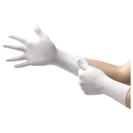 Sterile Cleanroom Gloves, 5 ISO Class, Polyisoprene, 11 1/2 in L, 8.6 mil, White, M, 200 PK MPN:83-500