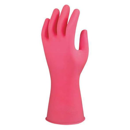 Chemical Resistant Gloves, Natural Rubber Latex, 13 in L, 8.5 mil, Pink, 9 1/2, 1 PR MPN:87-085
