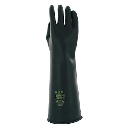 Chemical Resistant Gloves, Natural Rubber Latex, 17 in L, 47 mil, Black, 7 1/2, 1 PR MPN:87-104