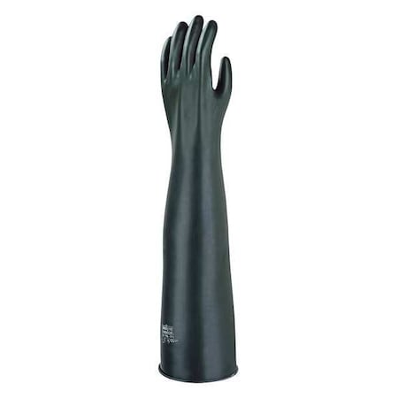 Chemical Resistant Gloves, Natural Rubber Latex, 24 in L, 59 mil, Black, 8 1/2, 1 PR MPN:87-108