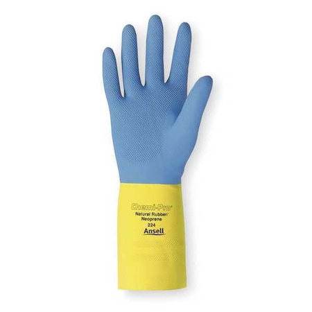 AlphaTec® 87-224 Chemical Resistant Gloves, Natural Rubber Latex, Neoprene, 13 in L, 0.68 mm, 8 MPN:87-224