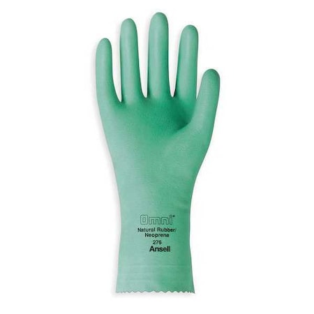 Chemical Resistant Gloves, Natural Rubber Latex / Neoprene, 12 in L, 20 mil, Green, 7, 1 PR MPN:87-276