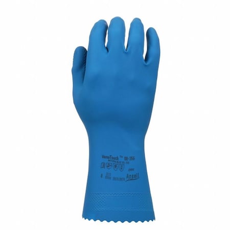 Chemical Resistant Gloves, Latex, 1 PR, Blue MPN:88-356