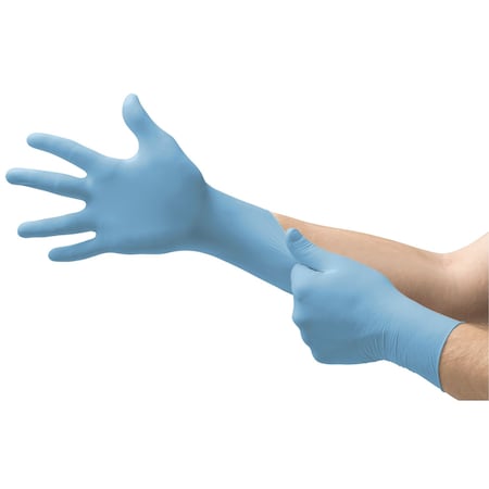 TouchNTuff, Disposable Gloves, 4.3 mil Palm, Nitrile, Powder-Free, 100 PK, Blue MPN:92675