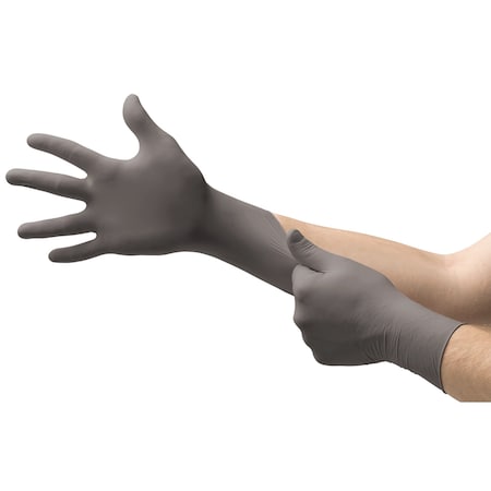 TouchNTuff, Disposable Gloves, 5.1 mil Palm, Nitrile, Powder-Free, 100 PK, Gray, XS MPN:93-250