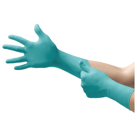 Sterile Cleanroom Gloves, 5 ISO Class, Nitrile, 12 in L, 5 mil, Green, XL, 200 PK MPN:93-700
