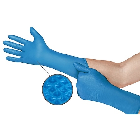 MICROFLEX Mega Texture 93-283, Disposable Gloves, 7.9 mil Palm, Nitrile, Powder-Free, 3XL, 44 PK MPN:93283